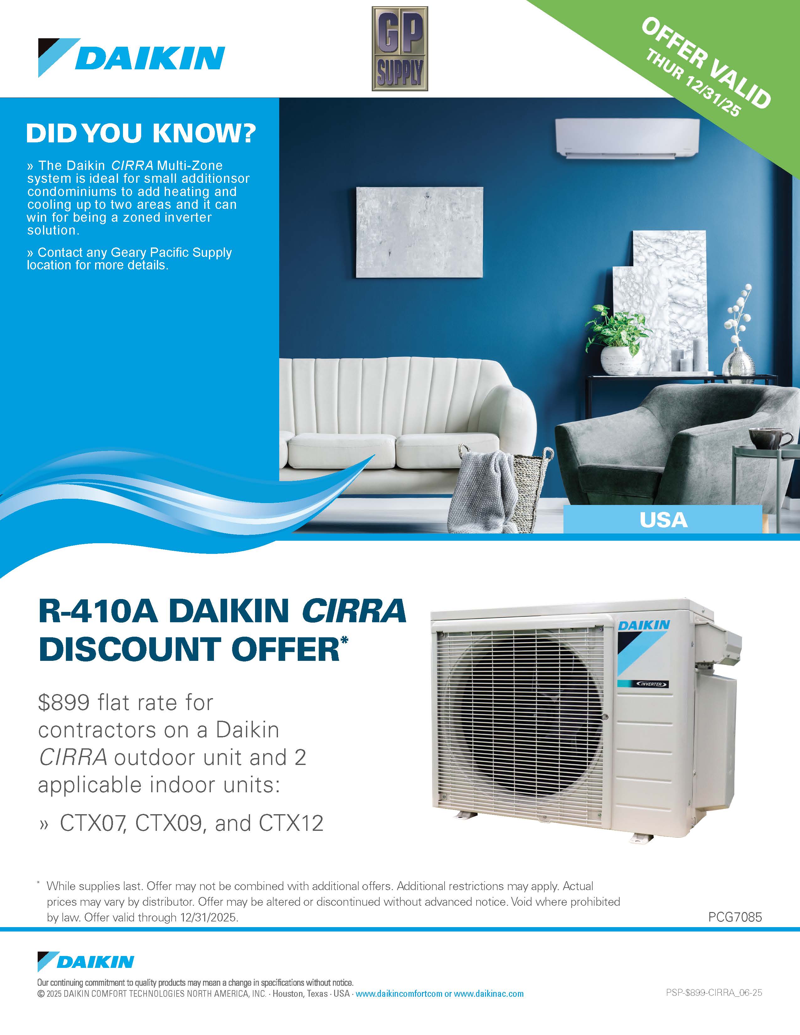 Daikin Ductless CIRRA Discount Offer (1)