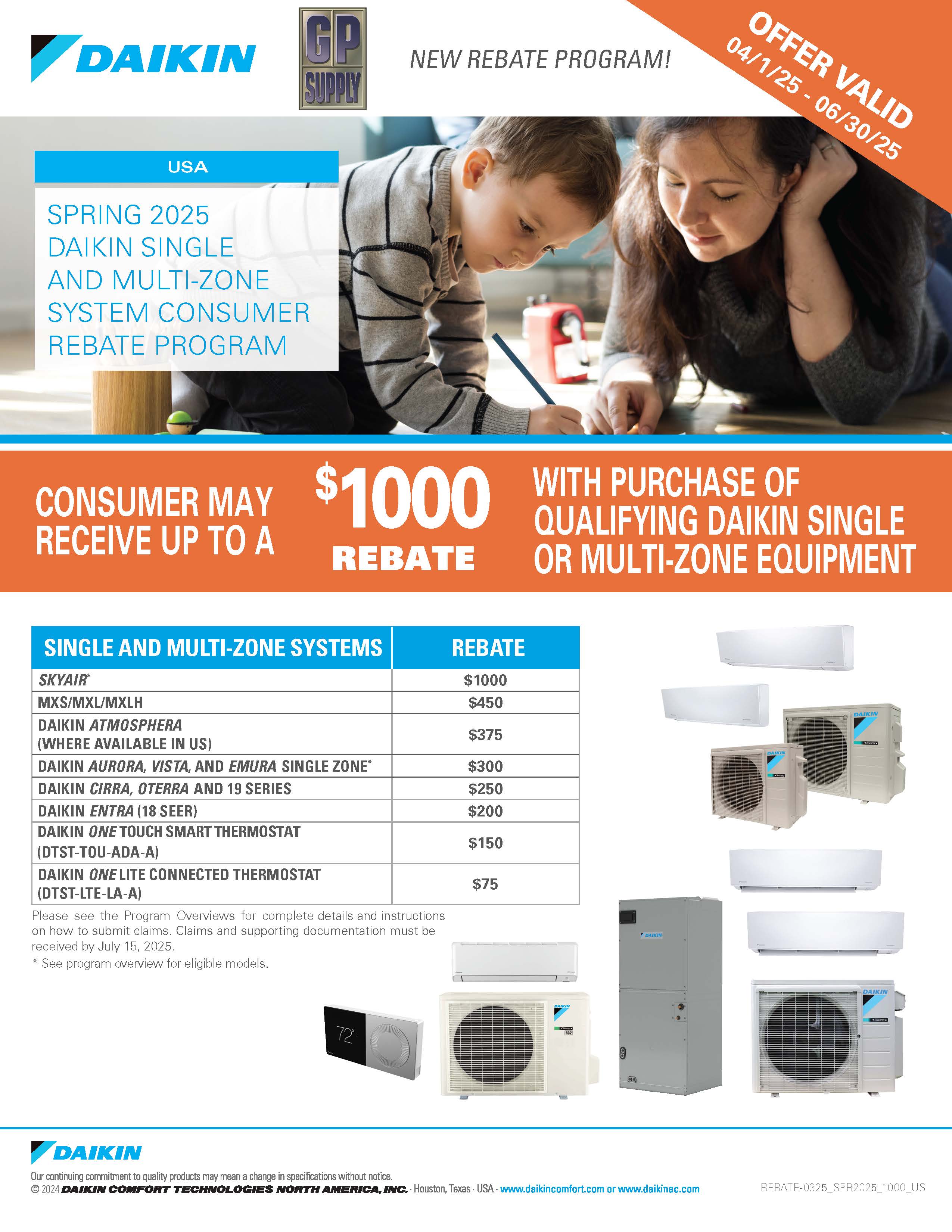 Daikin Spring Rebate Program