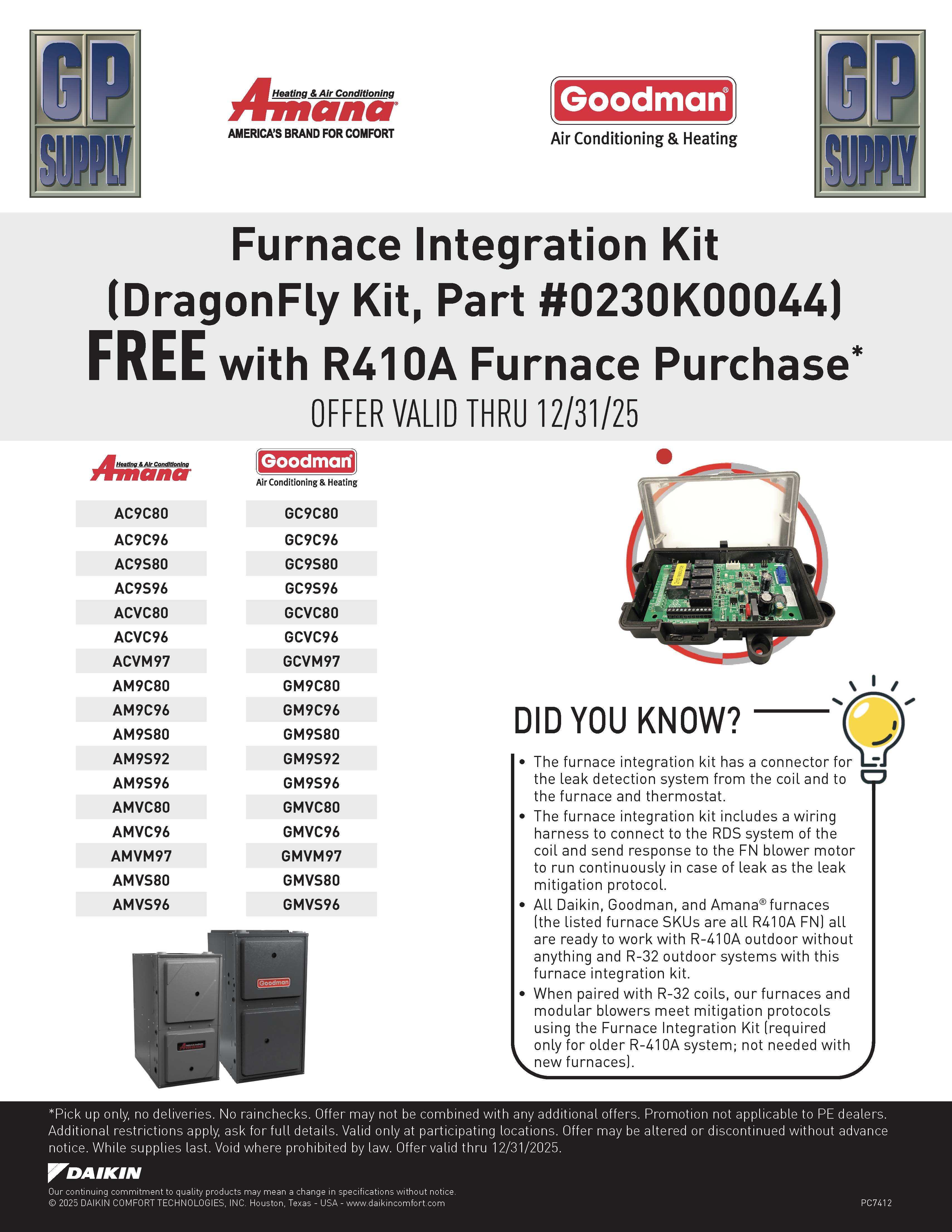 Furnace Free Integration Kit Ends 12.31